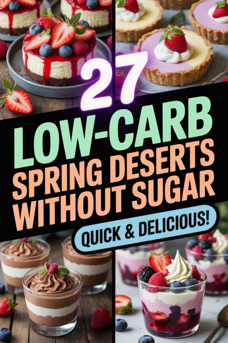 27 Low-Carb Spring Desserts Without Sugar That Actually Taste Like a Treat